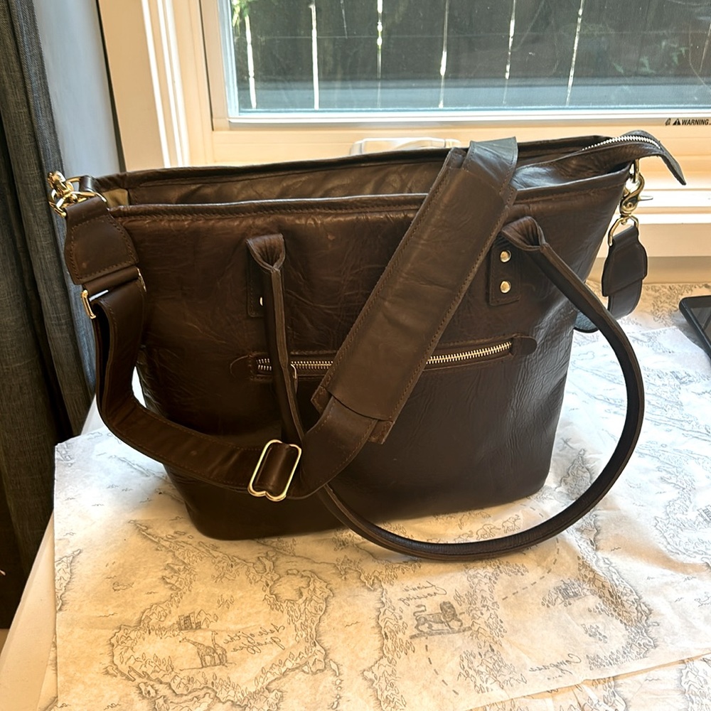 Ona Bags Capri Camera Tote, Distressed Brown